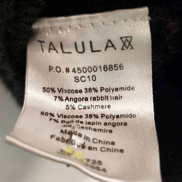 Talula Cashmere Angora Black Sweater Dress Womens - Picture 5 of 7